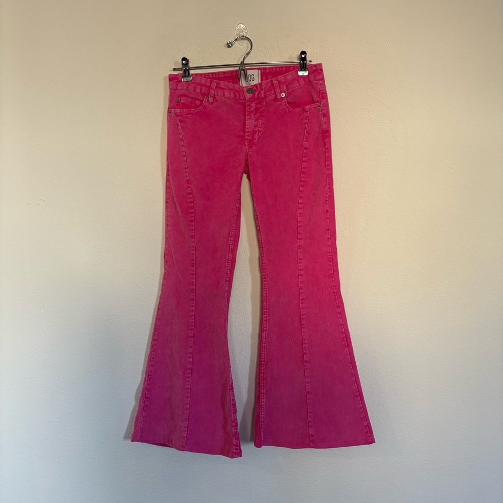 BDG Urban Outfitters Extreme Flare Corduroy Pink Pants